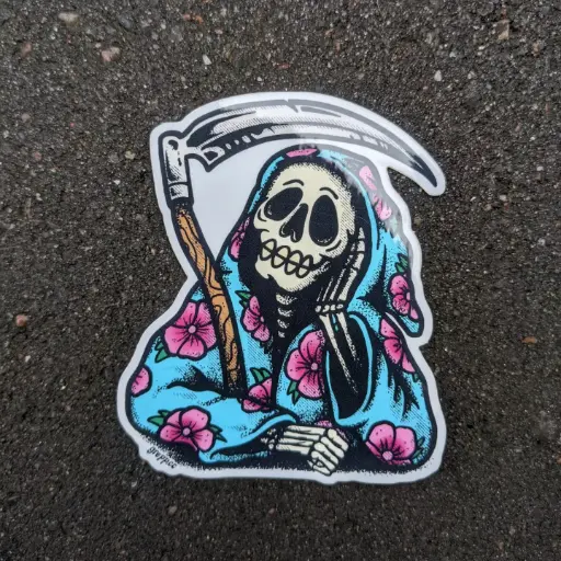 [J0023] Holiday Reaper Sticker